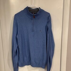 Vineyard Vines Men's Blue Zip-Up Sweater